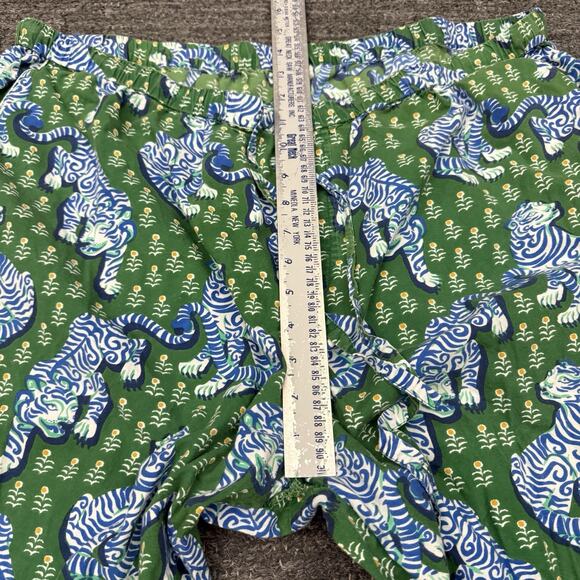 Anthropologie Print Fresh Pajamas Women 1X Blue Tiger Queen Pants Long Sleeve - Picture 9 of 16